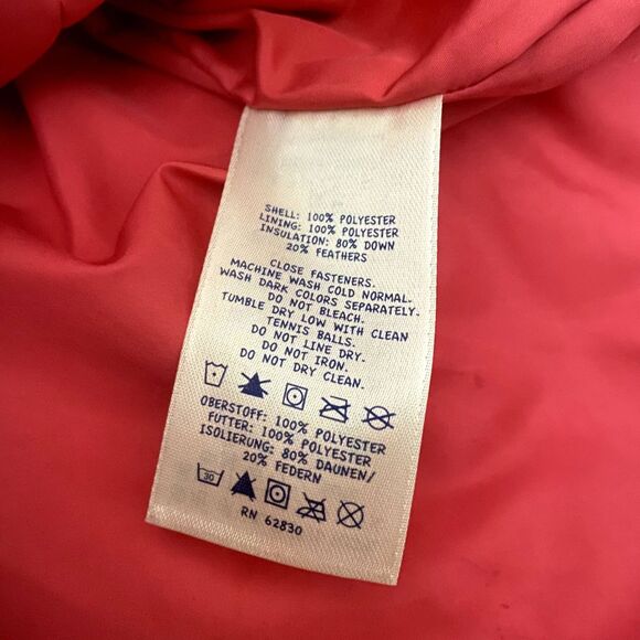 Lands End Kids Puffer Vest Down Feather Filled Brown Pink Girls Size Large - Picture 4 of 4